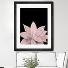 Blush Agave on Black #1 #tropical #decor #art by Anita & Bella Jantz on GIANT ART - pink photo illustration