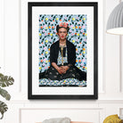 Frida kahlo Floral II by Vitor Costa on GIANT ART - blue photo illustration