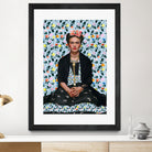 Frida kahlo Floral II by Vitor Costa on GIANT ART - blue photo illustration