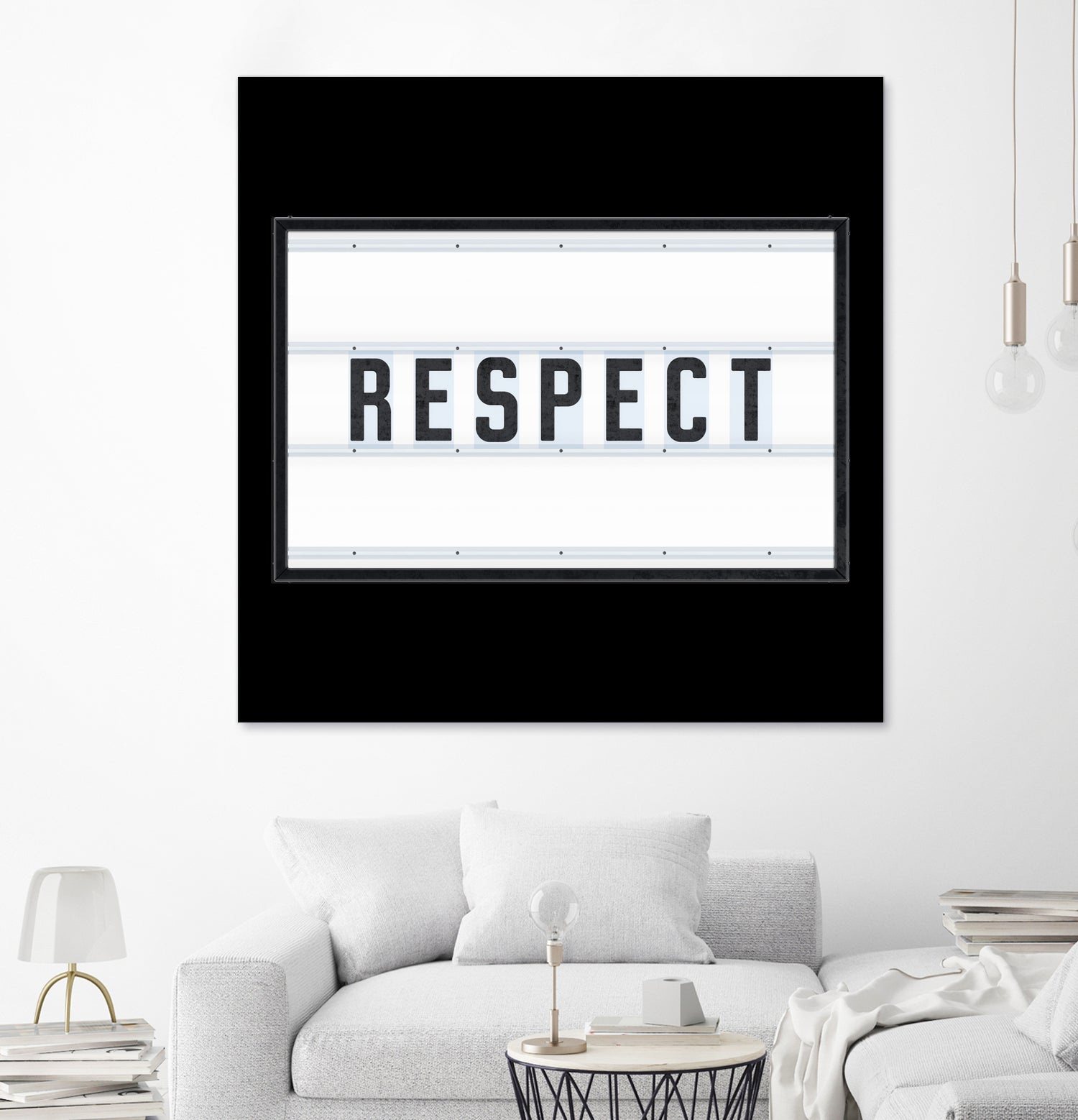 RESPECT – Light Box by Art Frankenberg on GIANT ART - white typography