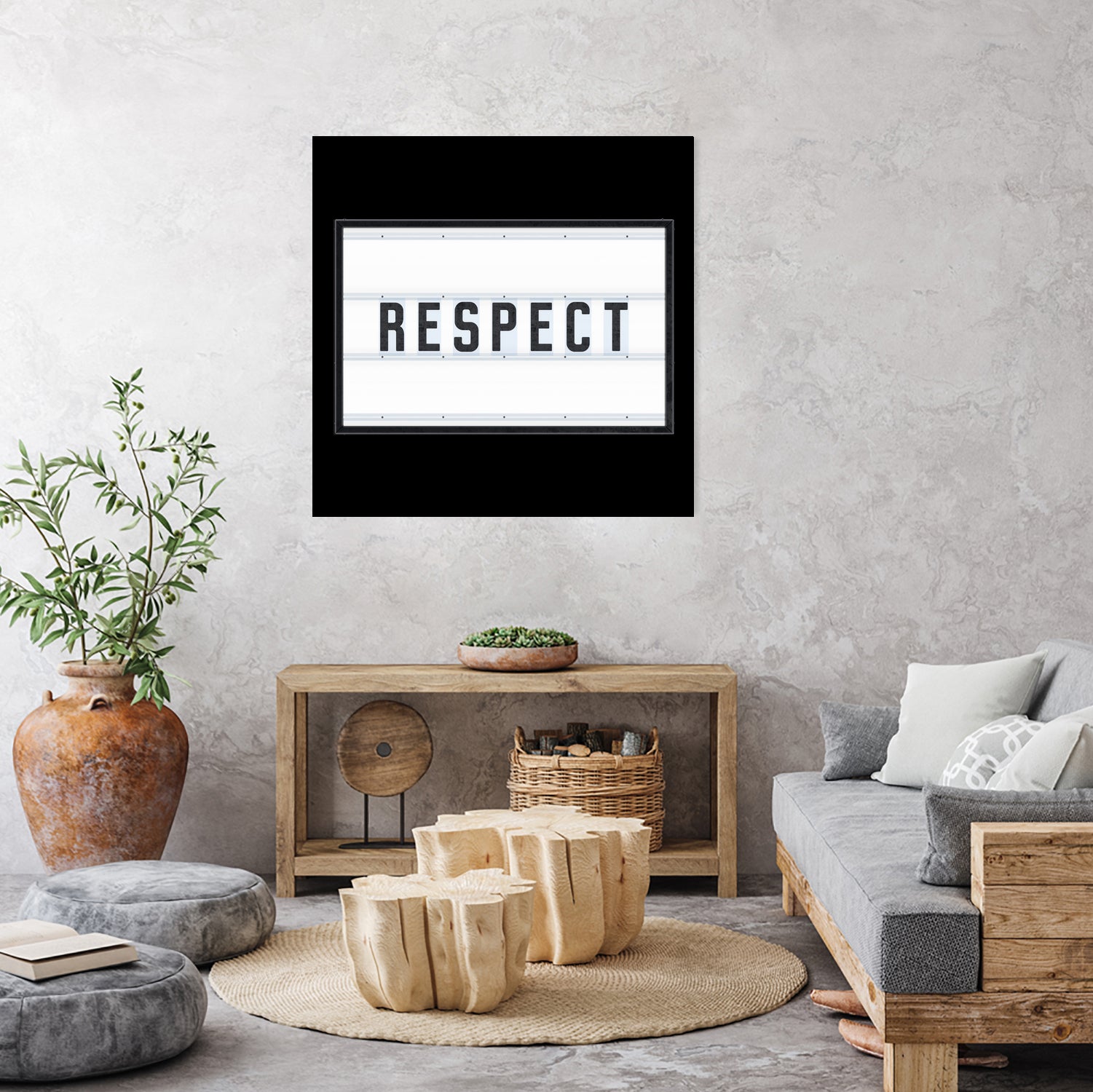 RESPECT – Light Box by Art Frankenberg on GIANT ART - white typography