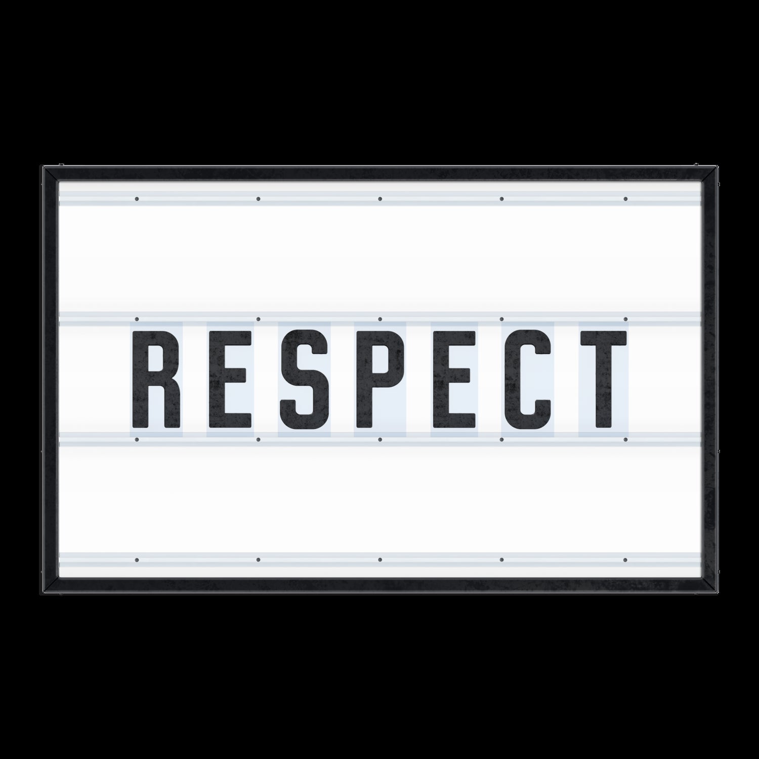 RESPECT – Light Box by Art Frankenberg on GIANT ART - white typography