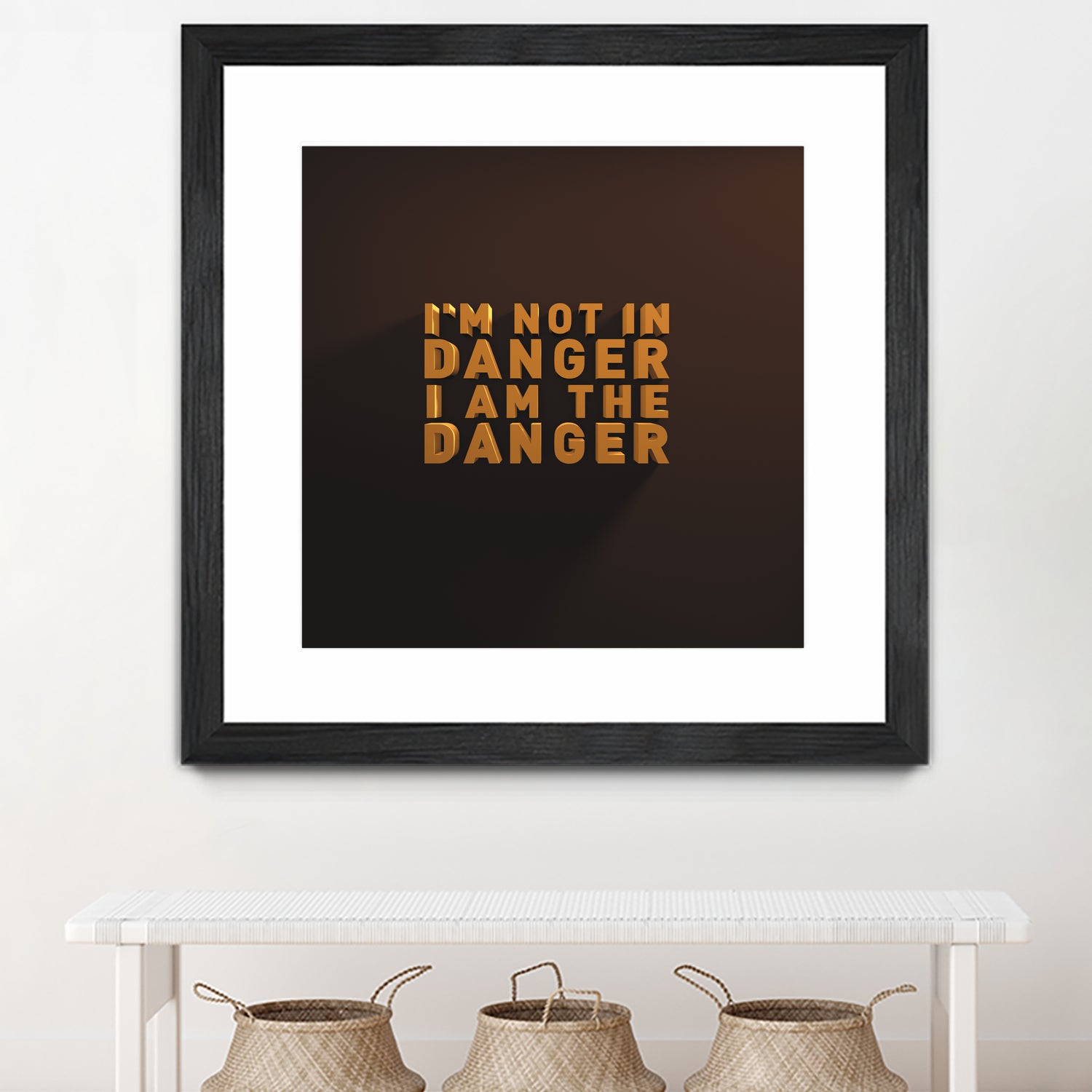 I'm not in danger. I am the danger. by Fábio Vita on GIANT ART - black 3d art