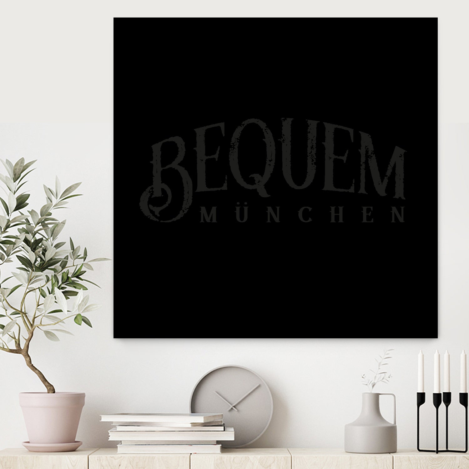 BEQUEM – München by Art Frankenberg on GIANT ART - black typography