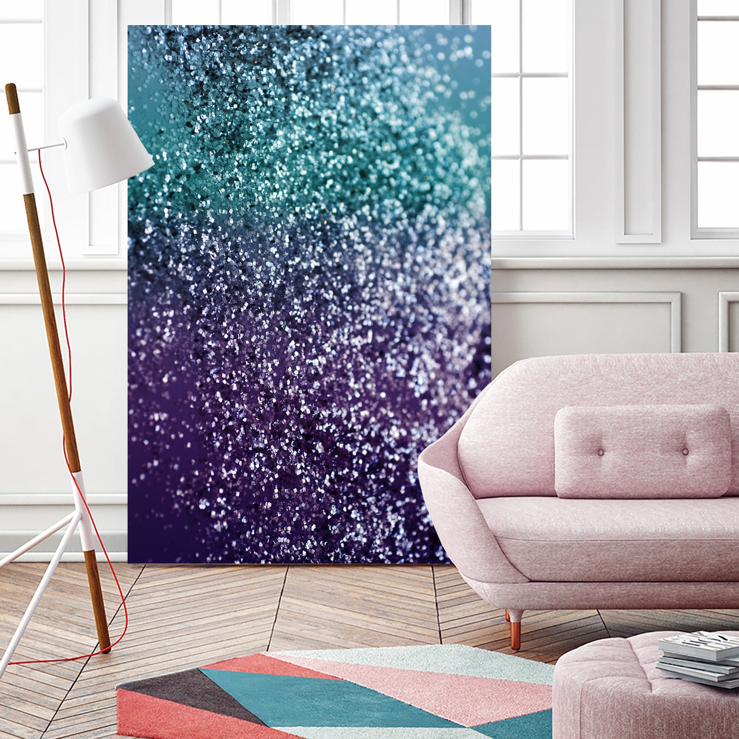 Aqua Purple Ombre Glitter #1 #decor #art by Anita & Bella Jantz on GIANT ART - blue photo manipulation