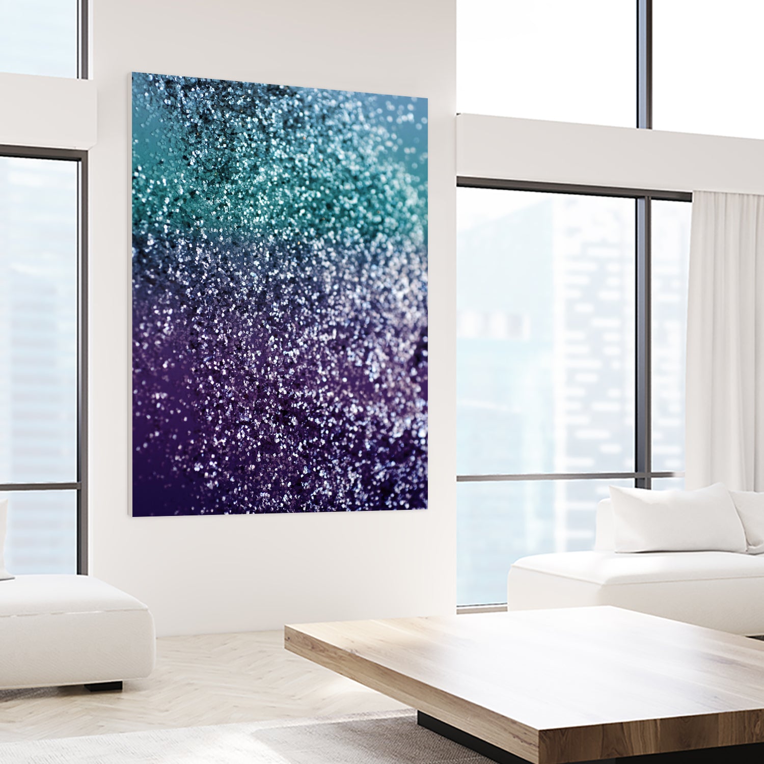 Aqua Purple Ombre Glitter #1 #decor #art by Anita & Bella Jantz on GIANT ART - blue photo manipulation