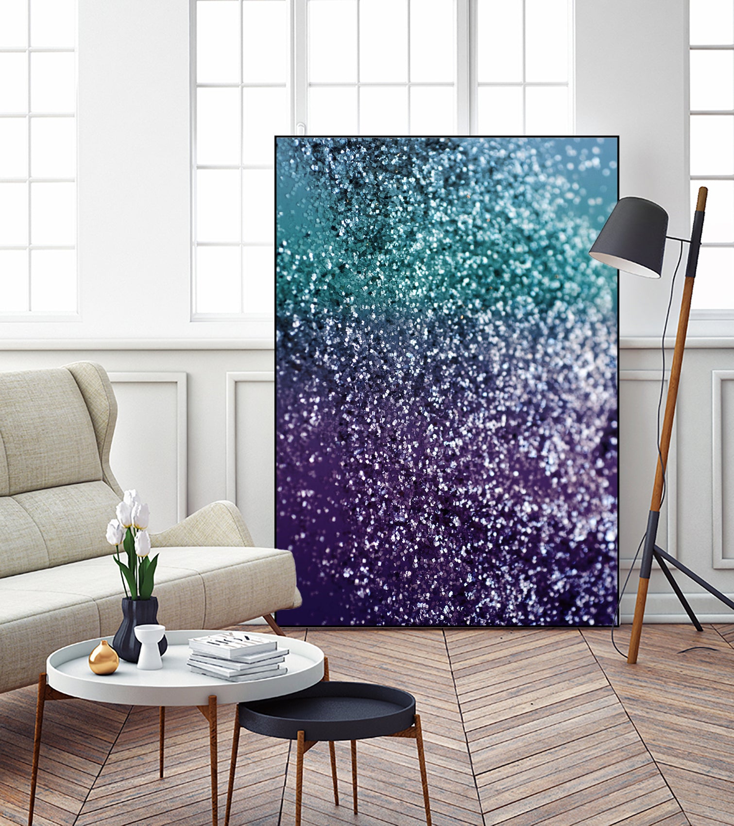 Aqua Purple Ombre Glitter #1 #decor #art by Anita & Bella Jantz on GIANT ART - blue photo manipulation