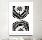 Gray Black White Agate with Rose Gold Glitter #2 #gem #decor by Anita & Bella Jantz on GIANT ART - gray photo illustration