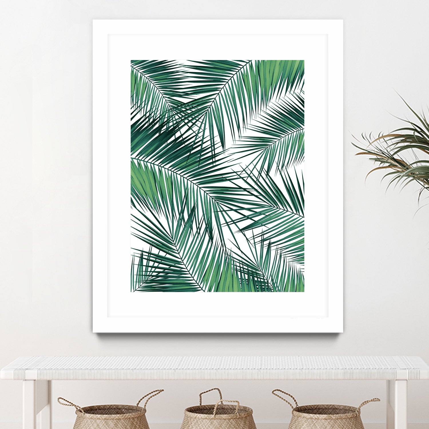 Palm Leaves - Green Cali Vibes #2 #tropical #decor #art by Anita & Bella Jantz on GIANT ART - green photo illustration