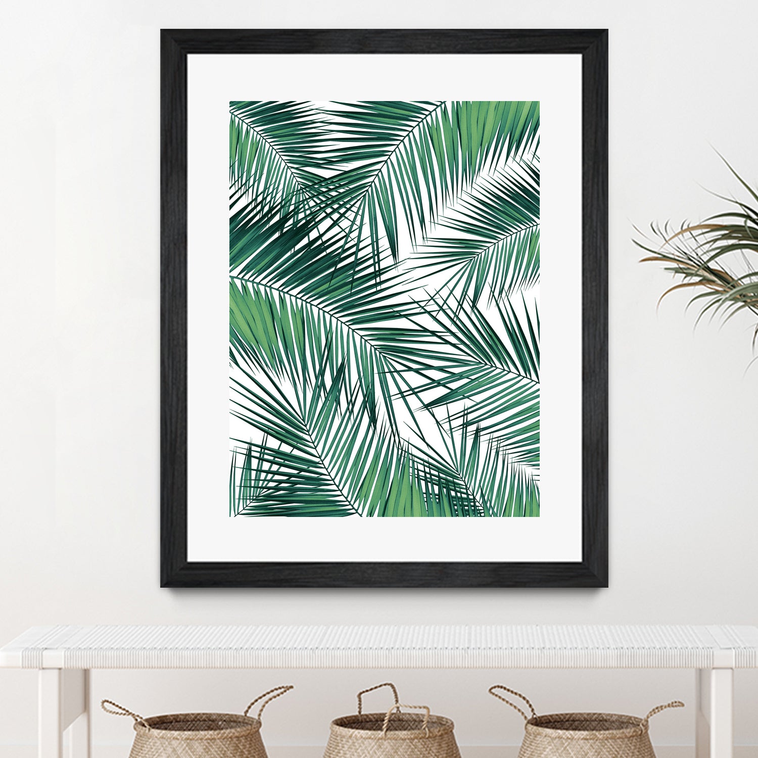 Palm Leaves - Green Cali Vibes #2 #tropical #decor #art by Anita & Bella Jantz on GIANT ART - green photo illustration