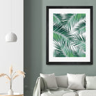 Palm Leaves - Green Cali Vibes #2 #tropical #decor #art by Anita & Bella Jantz on GIANT ART - green photo illustration