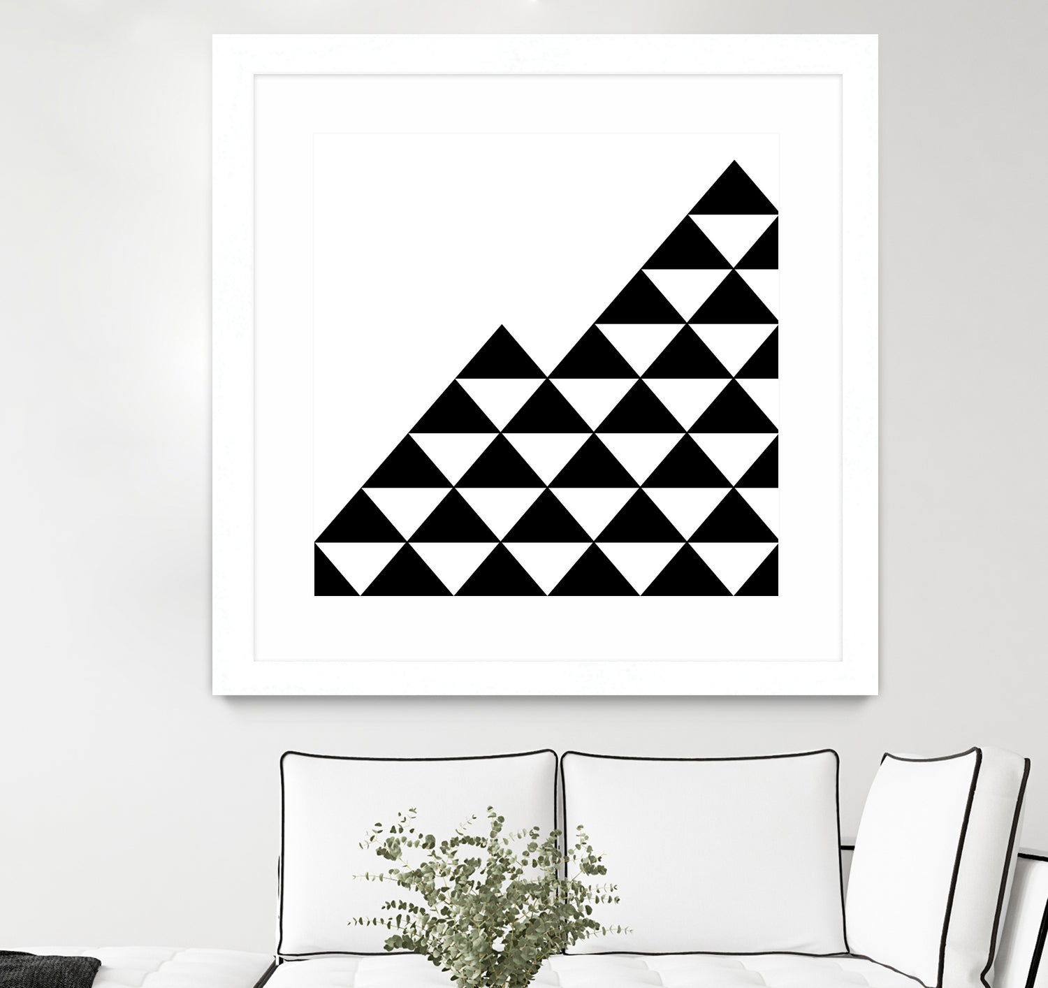 Abstract geometric pattern - black and white. by Keren Shiker on GIANT ART - black digital painting