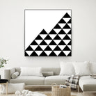 Abstract geometric pattern - black and white. by Keren Shiker on GIANT ART - black digital painting