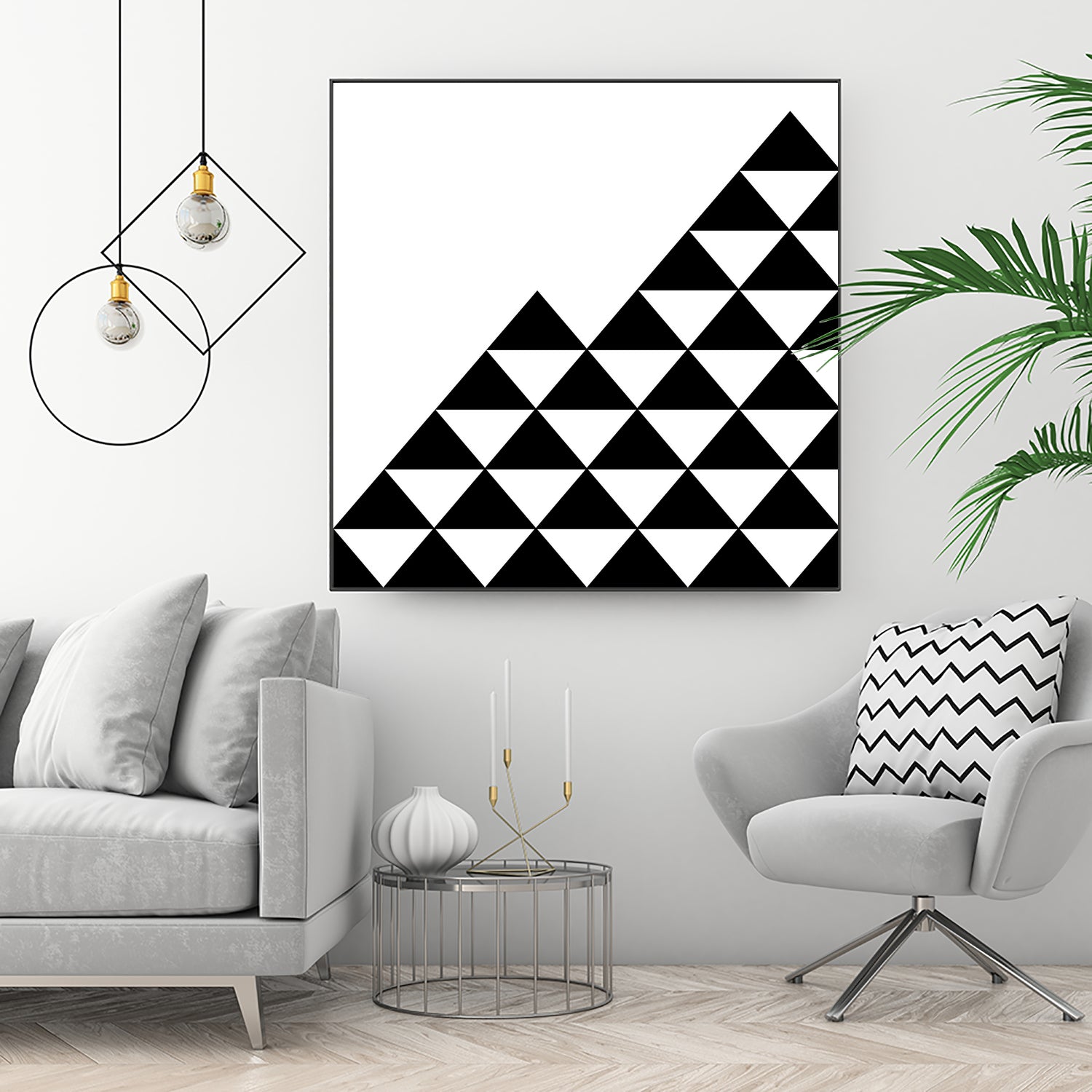 Abstract geometric pattern - black and white. by Keren Shiker on GIANT ART - black digital painting