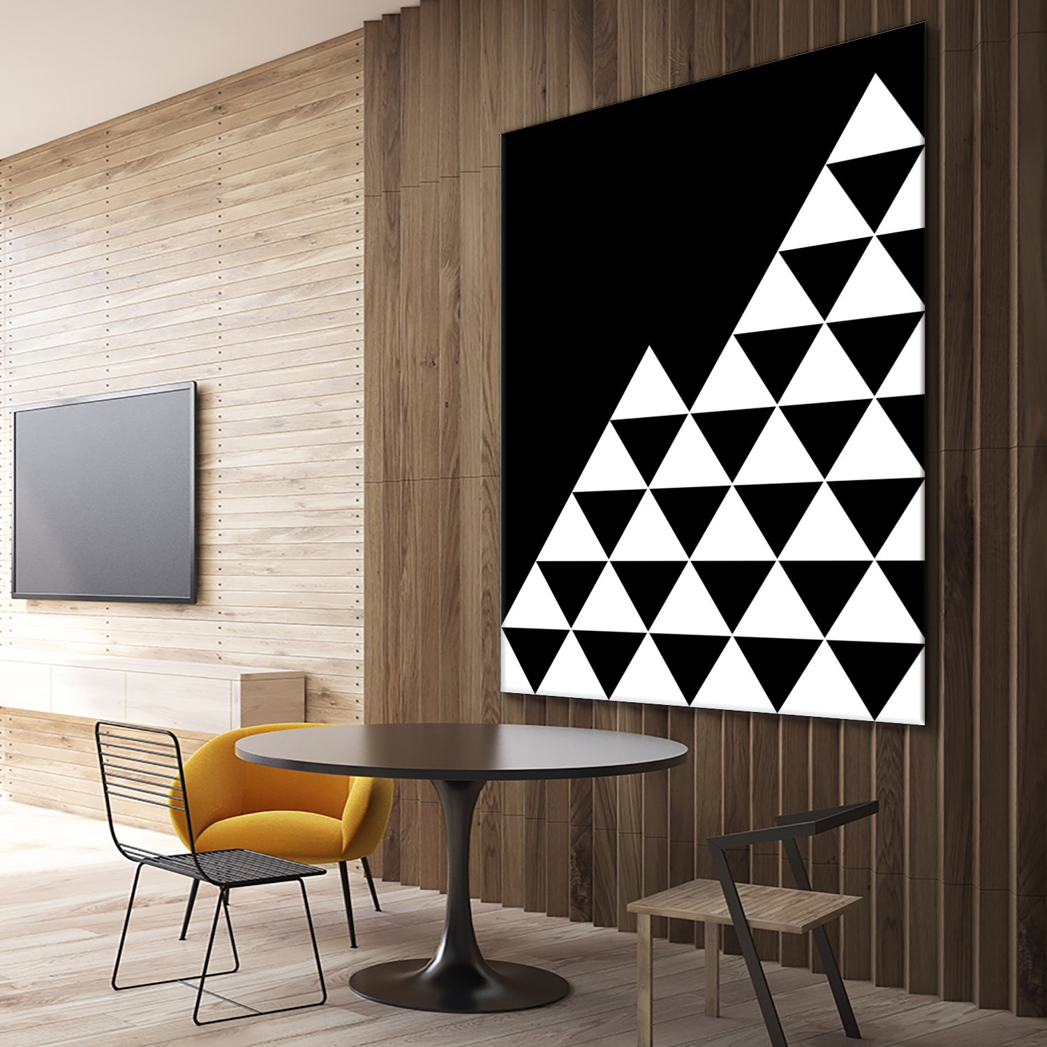 Abstract geometric pattern - black and white. by Keren Shiker on GIANT ART - black digital painting