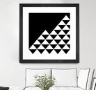 Abstract geometric pattern - black and white. by Keren Shiker on GIANT ART - black digital painting