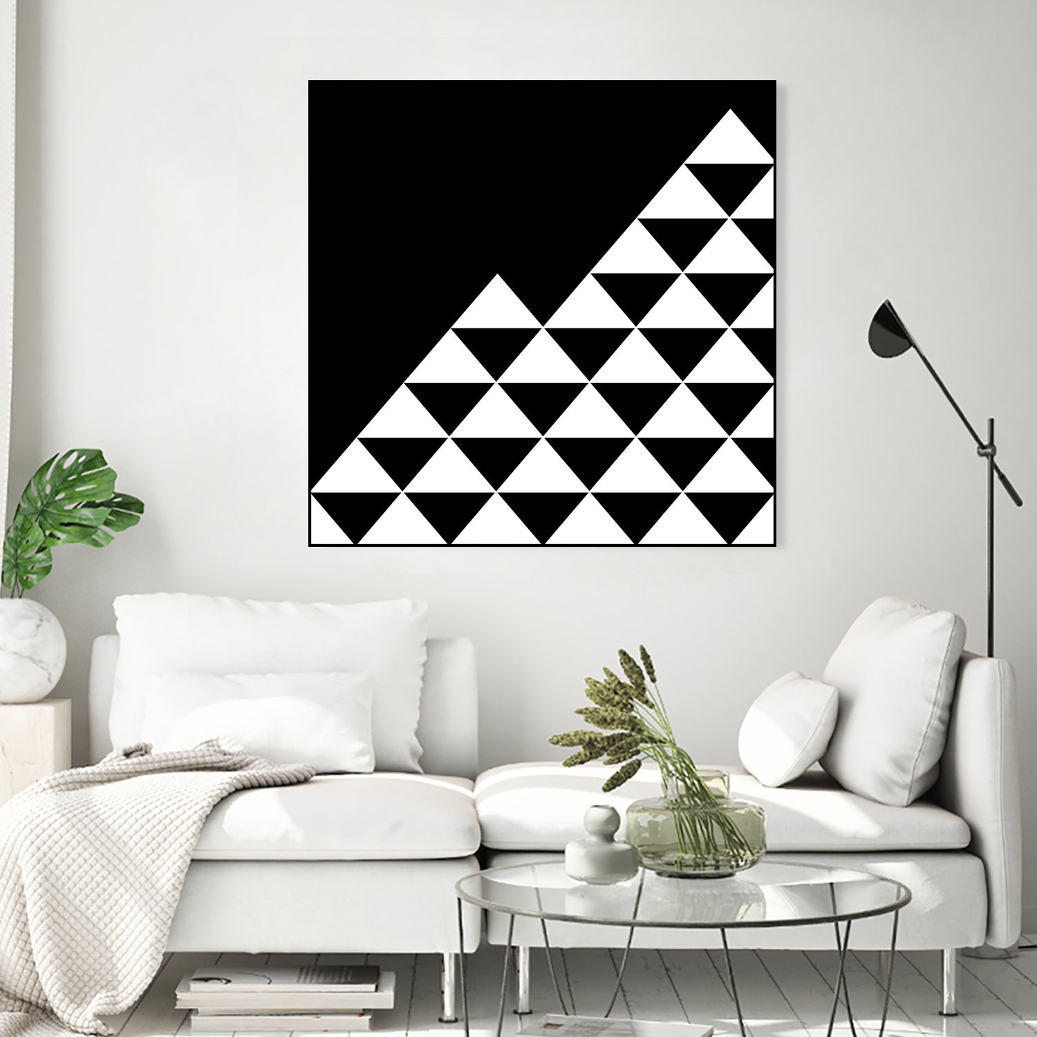 Abstract geometric pattern - black and white. by Keren Shiker on GIANT ART - black digital painting