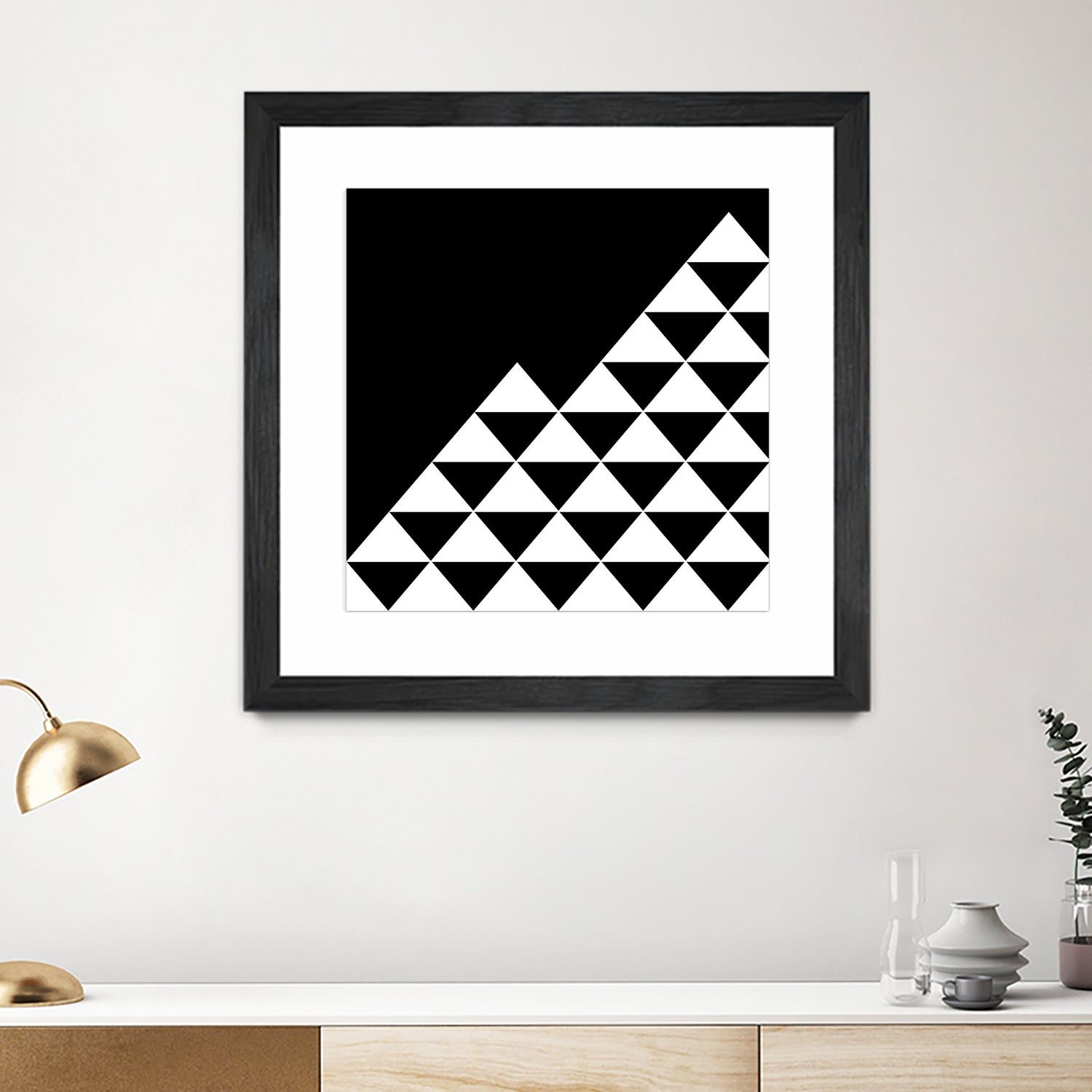 Abstract geometric pattern - black and white. by Keren Shiker on GIANT ART - black digital painting