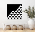 Abstract geometric pattern - black and white. by Keren Shiker on GIANT ART - black digital painting