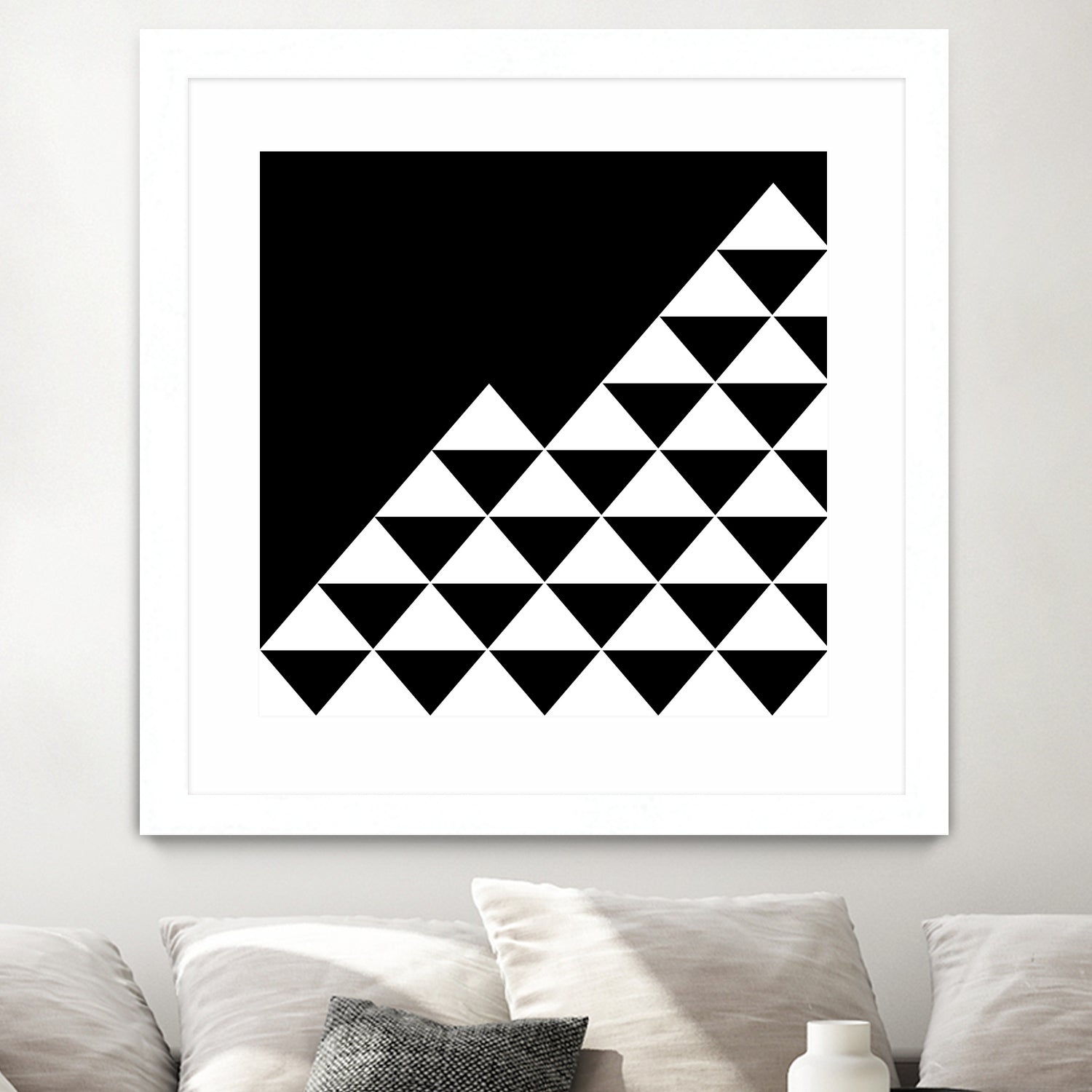 Abstract geometric pattern - black and white. by Keren Shiker on GIANT ART - black digital painting