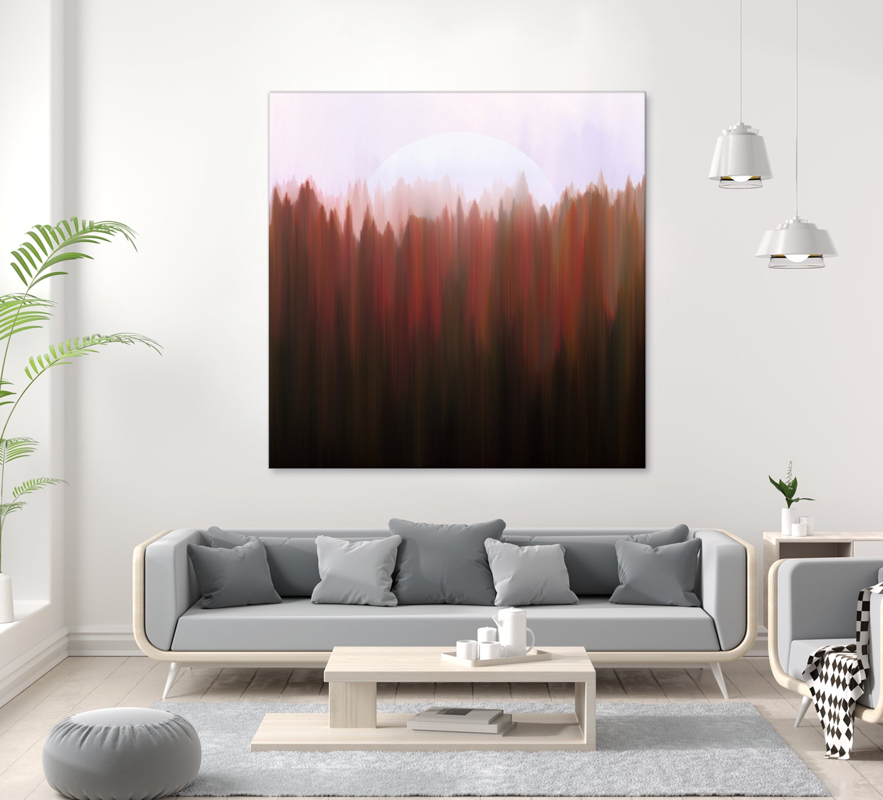 Forest Moon by Robin Willems on GIANT ART - red digital painting