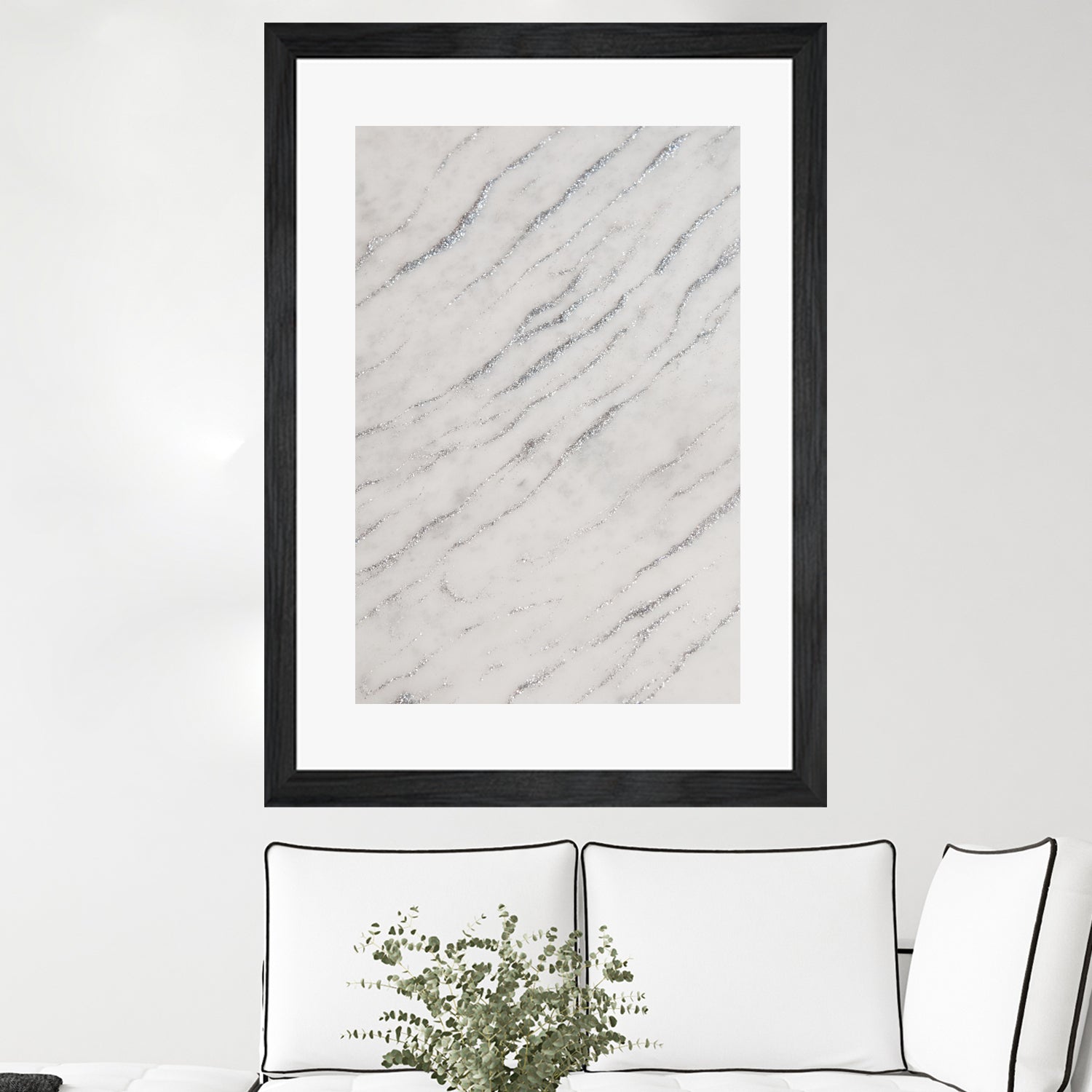 Marble Silver Glitter Glam #1 #shiny #gem #decor #art by Anita & Bella Jantz on GIANT ART - gray photo illustration