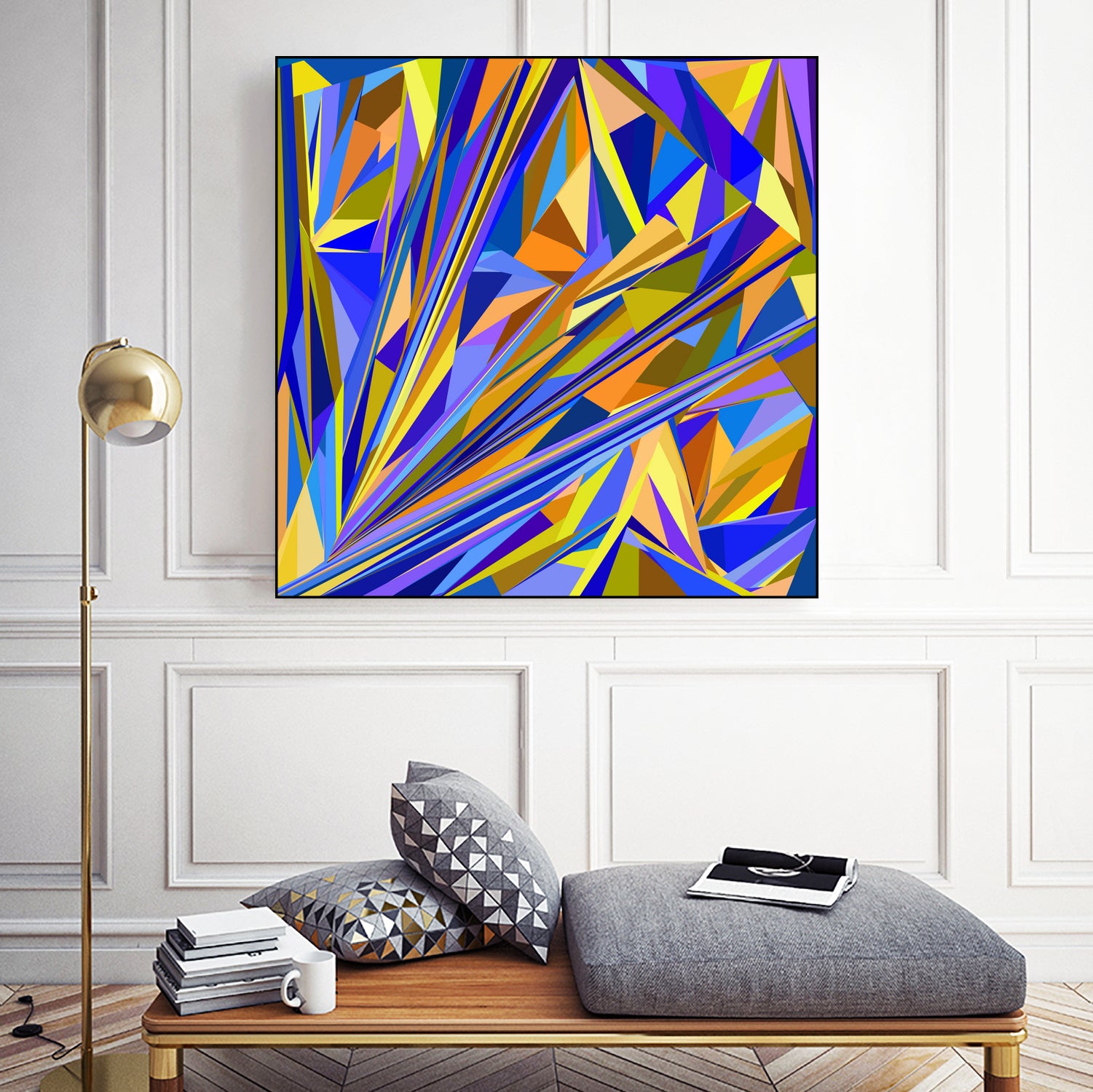 Kandinsky geometry by Dmitry Chernov on GIANT ART - orange digital drawing