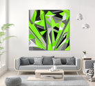 Grey-light-green geometry by Dmitry Chernov on GIANT ART - green digital painting