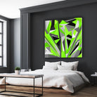 Grey-light-green geometry by Dmitry Chernov on GIANT ART - green digital painting