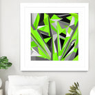 Grey-light-green geometry by Dmitry Chernov on GIANT ART - green digital painting