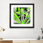 Grey-light-green geometry by Dmitry Chernov on GIANT ART - green digital painting