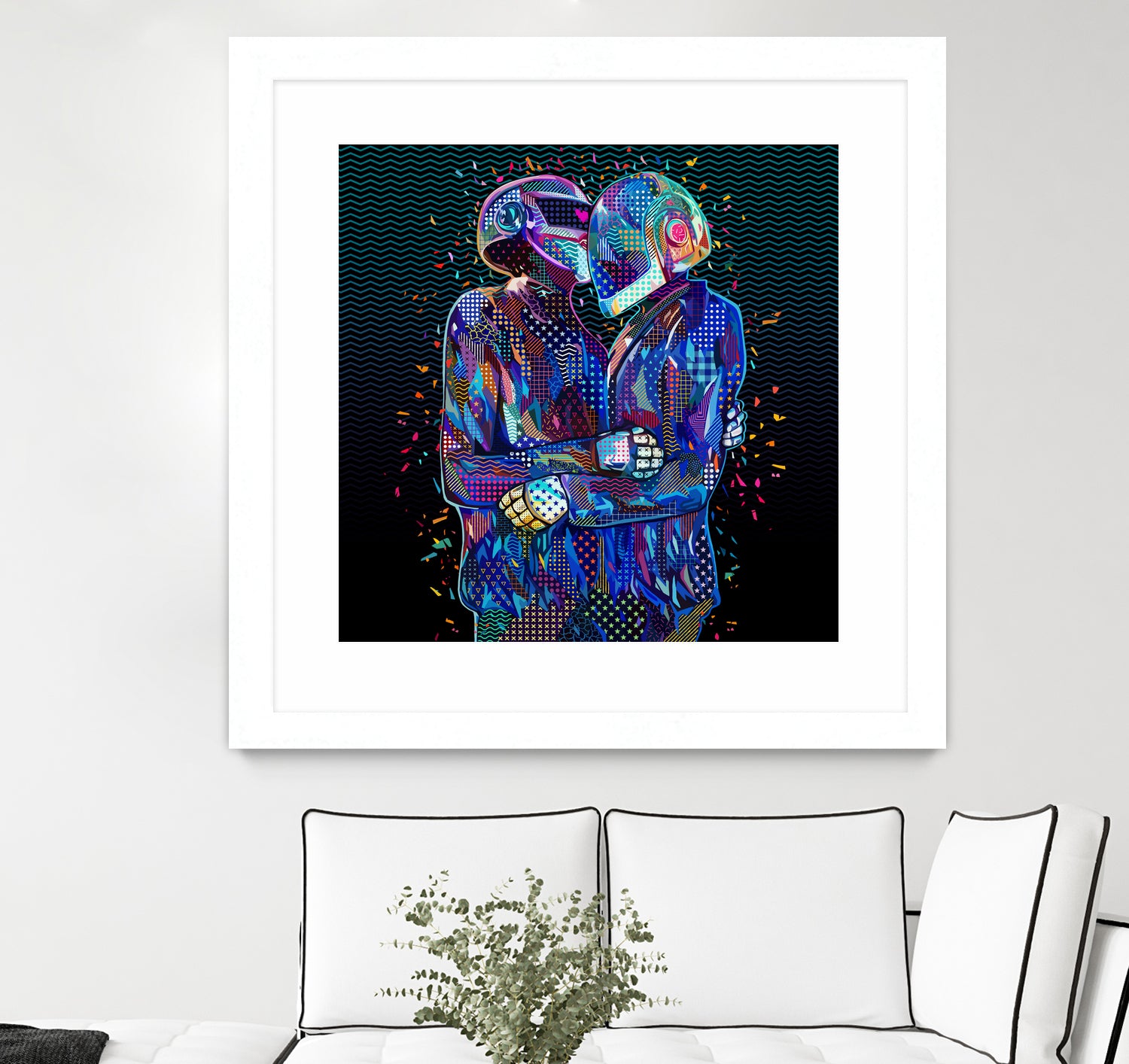 Pop Daft Punk by Alessandro Pautasso on GIANT ART - black digital painting