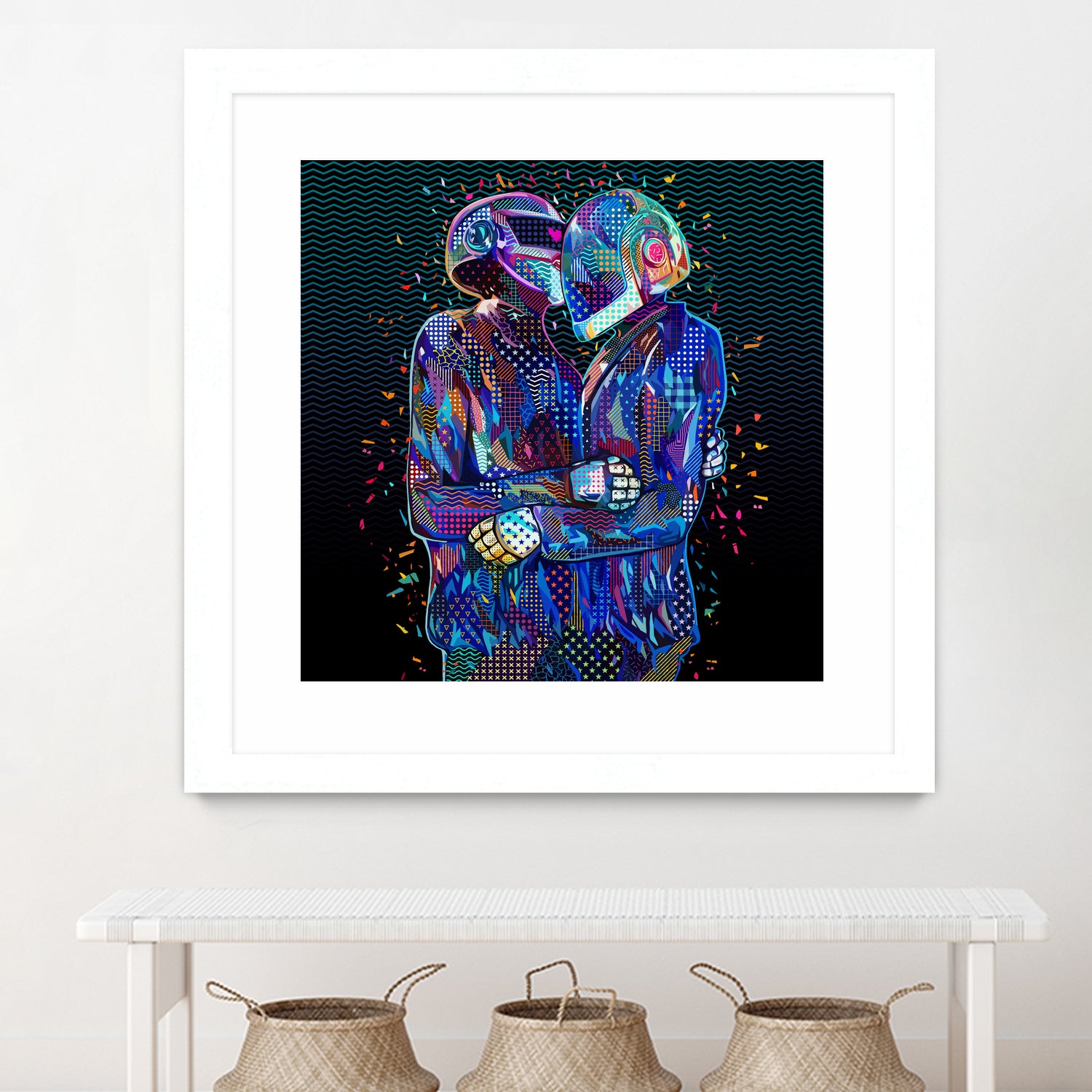 Pop Daft Punk by Alessandro Pautasso on GIANT ART - black digital painting