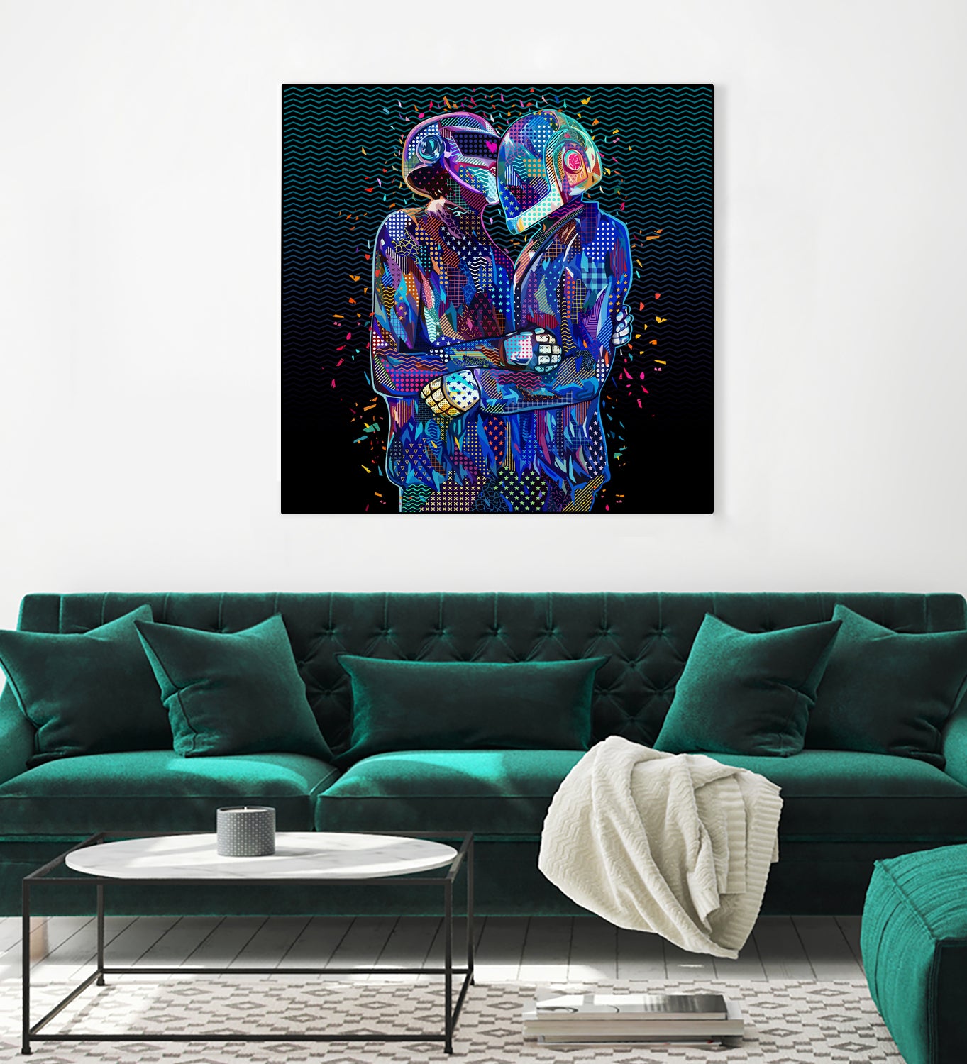 Pop Daft Punk by Alessandro Pautasso on GIANT ART - black digital painting