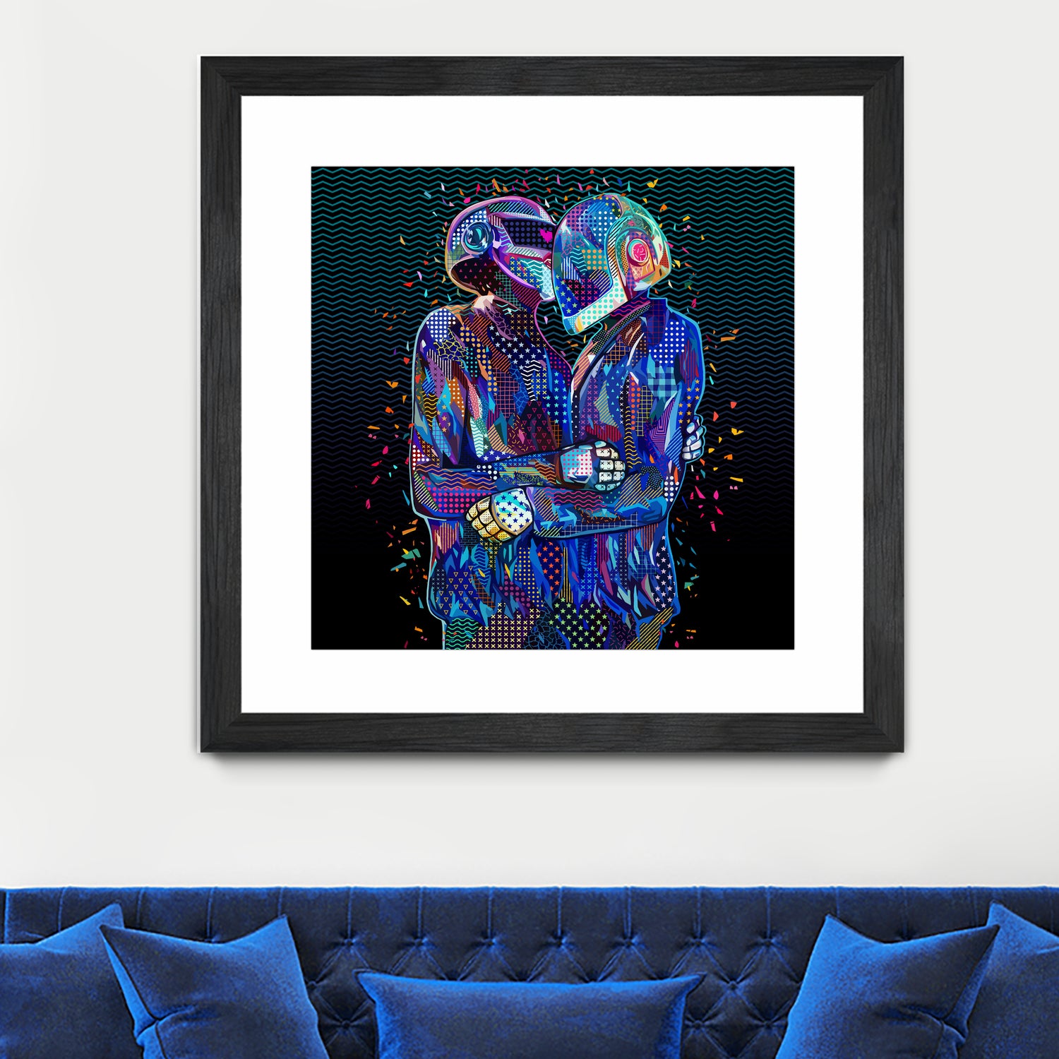 Pop Daft Punk by Alessandro Pautasso on GIANT ART - black digital painting