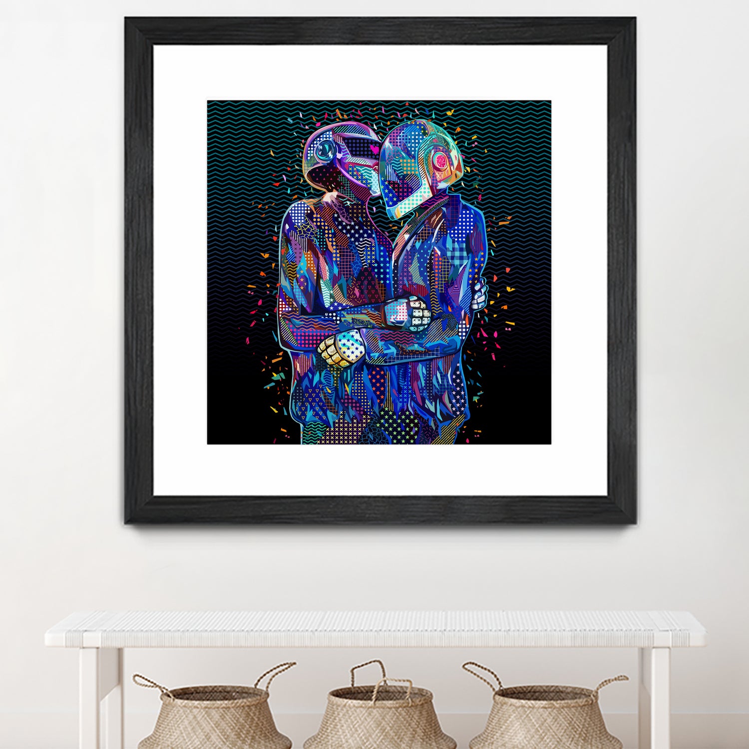 Pop Daft Punk by Alessandro Pautasso on GIANT ART - black digital painting