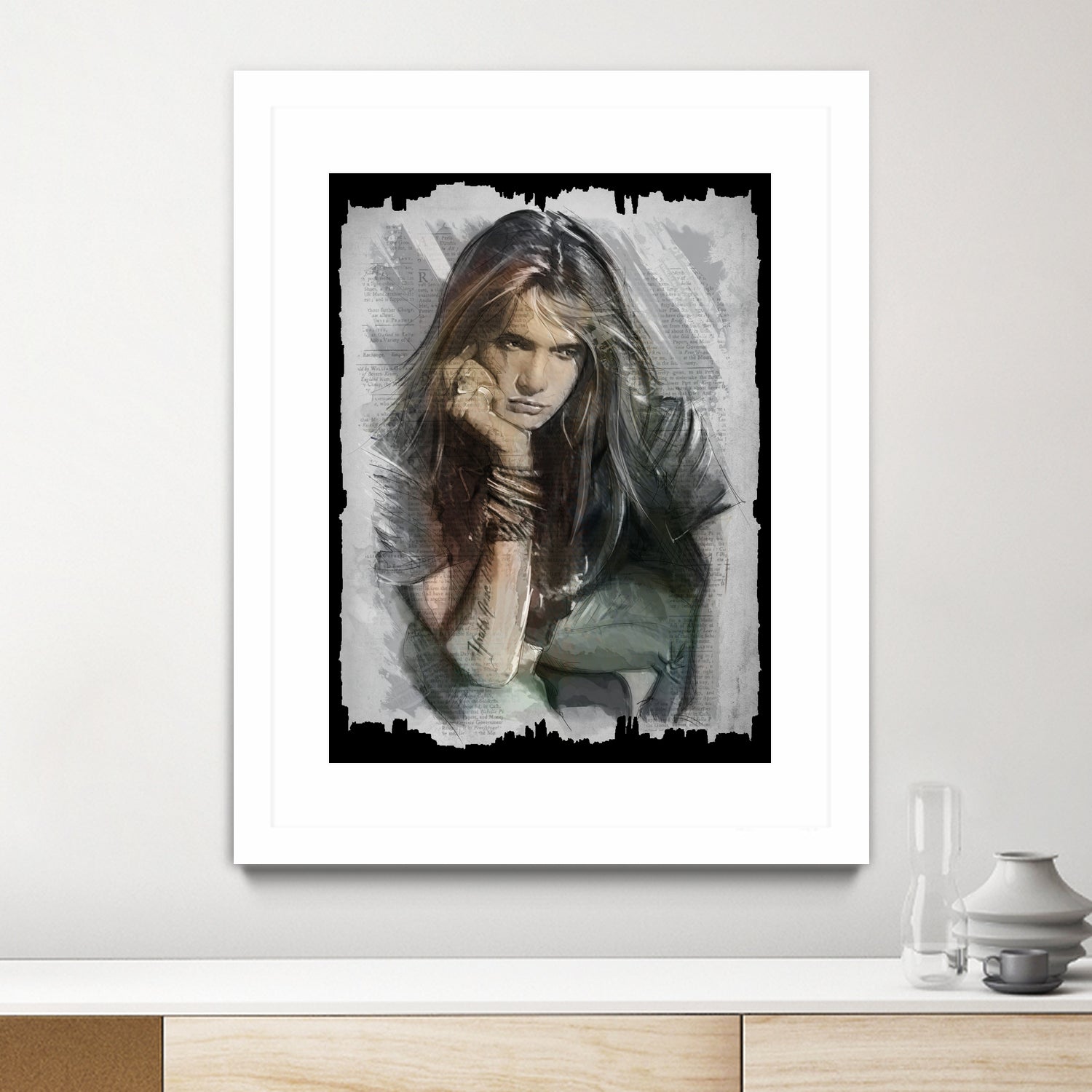 Sebastian Bach - Skid Row by Claudio Tosi on GIANT ART - blue digital painting