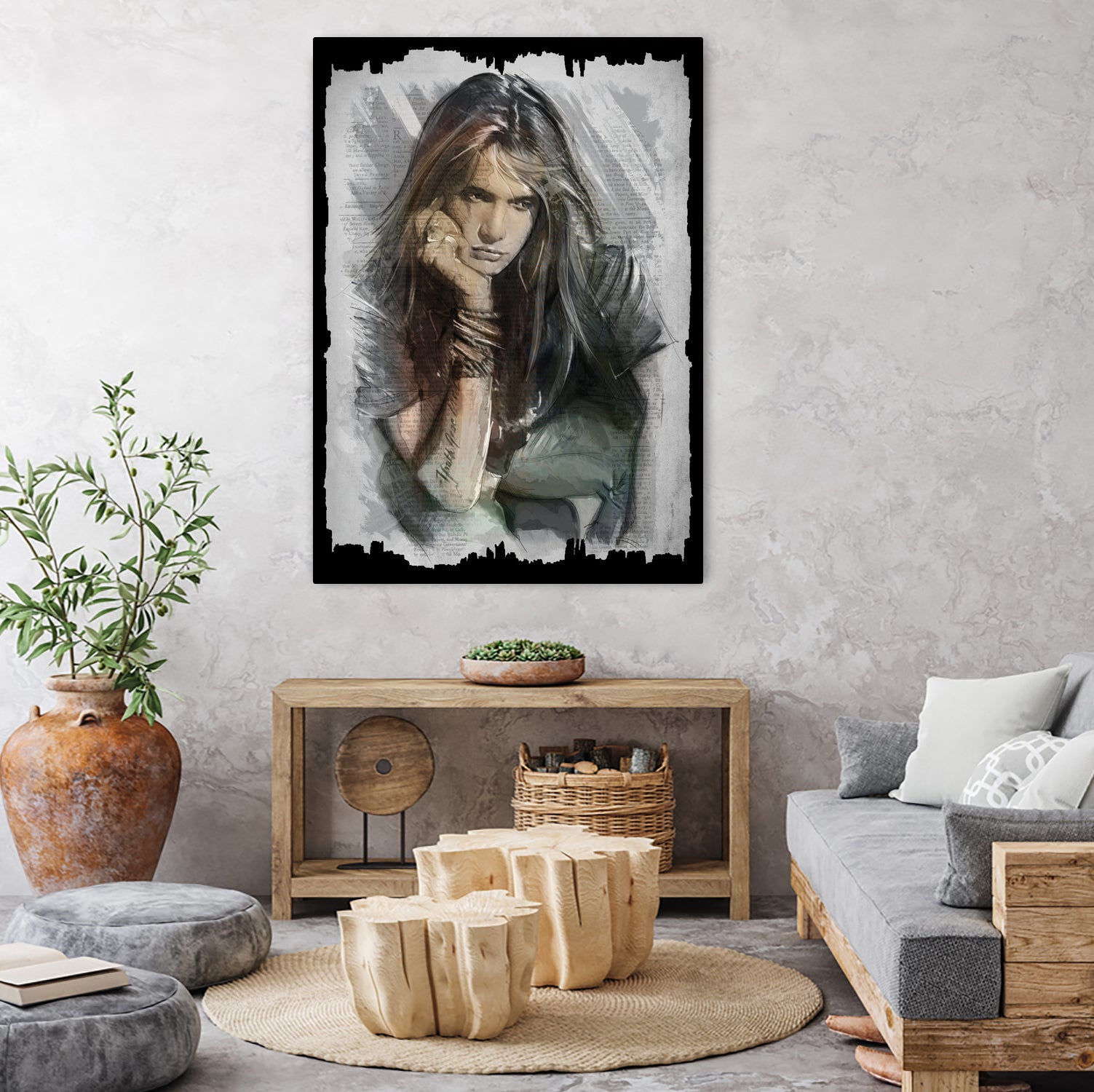 Sebastian Bach - Skid Row by Claudio Tosi on GIANT ART - blue digital painting