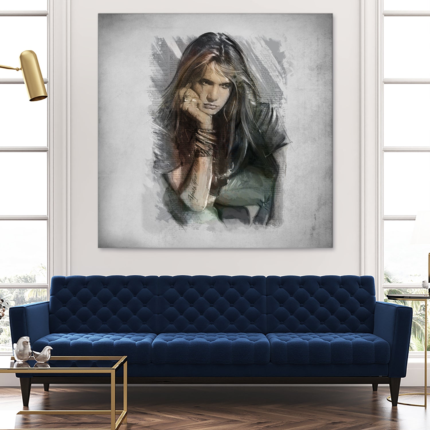 Sebastian Bach - Skid Row by Claudio Tosi on GIANT ART - blue digital painting