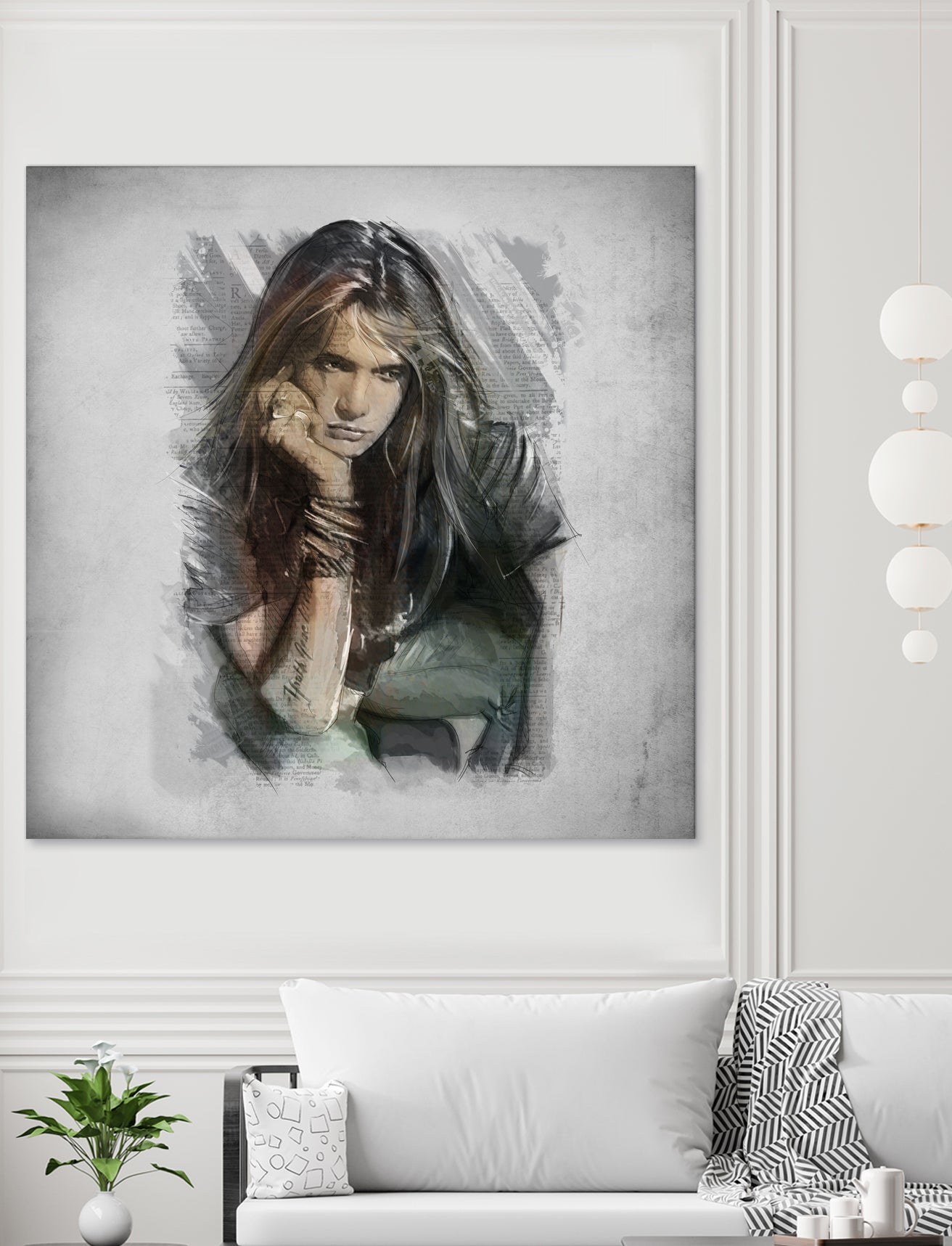 Sebastian Bach - Skid Row by Claudio Tosi on GIANT ART - blue digital painting