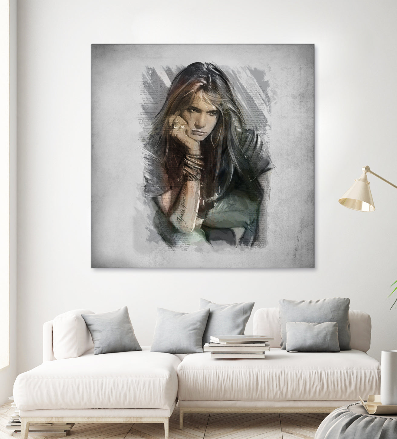 Sebastian Bach - Skid Row by Claudio Tosi on GIANT ART - blue digital painting