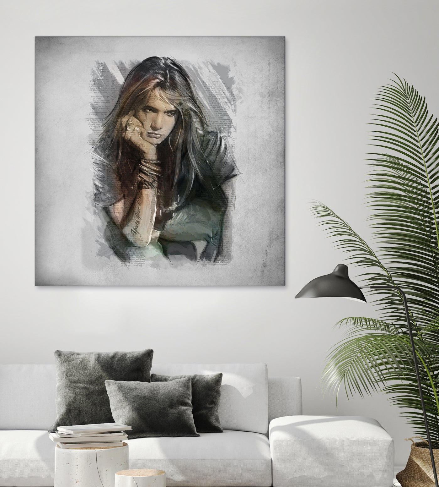 Sebastian Bach - Skid Row by Claudio Tosi on GIANT ART - blue digital painting