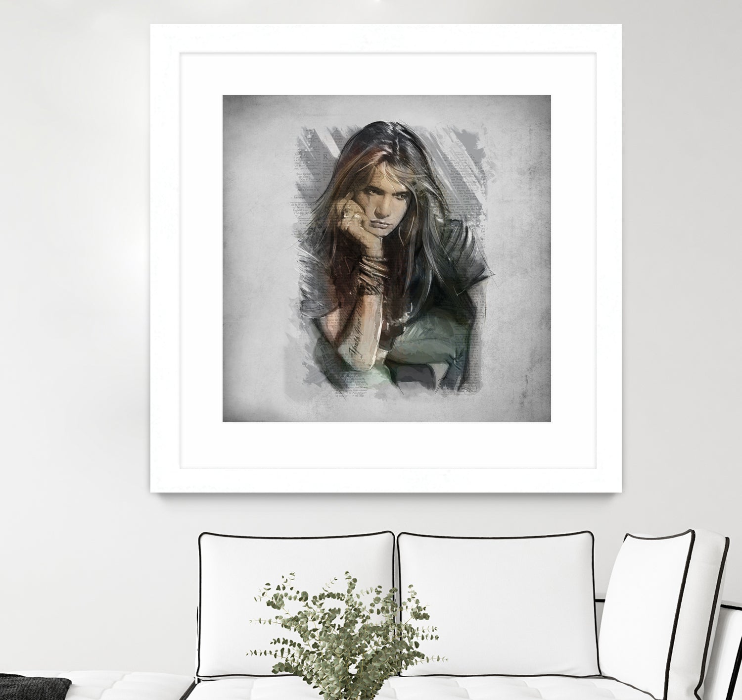 Sebastian Bach - Skid Row by Claudio Tosi on GIANT ART - blue digital painting