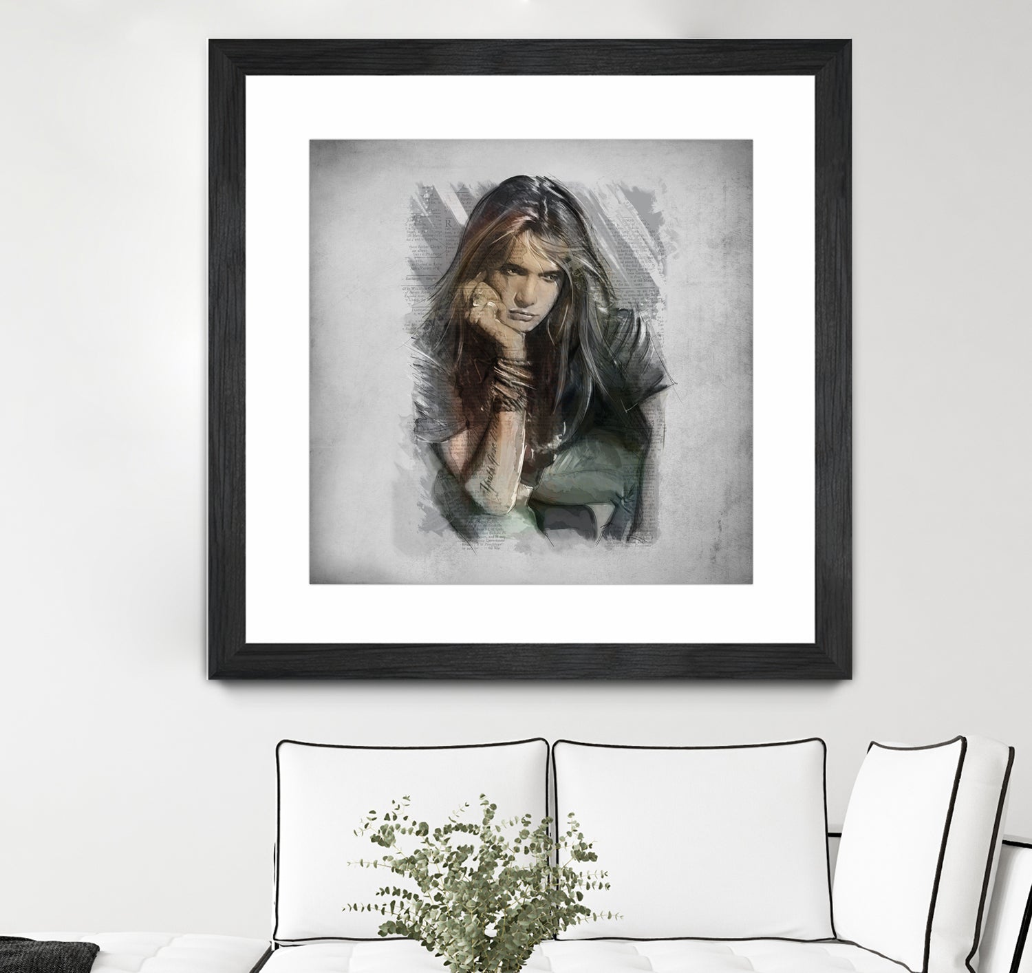 Sebastian Bach - Skid Row by Claudio Tosi on GIANT ART - blue digital painting