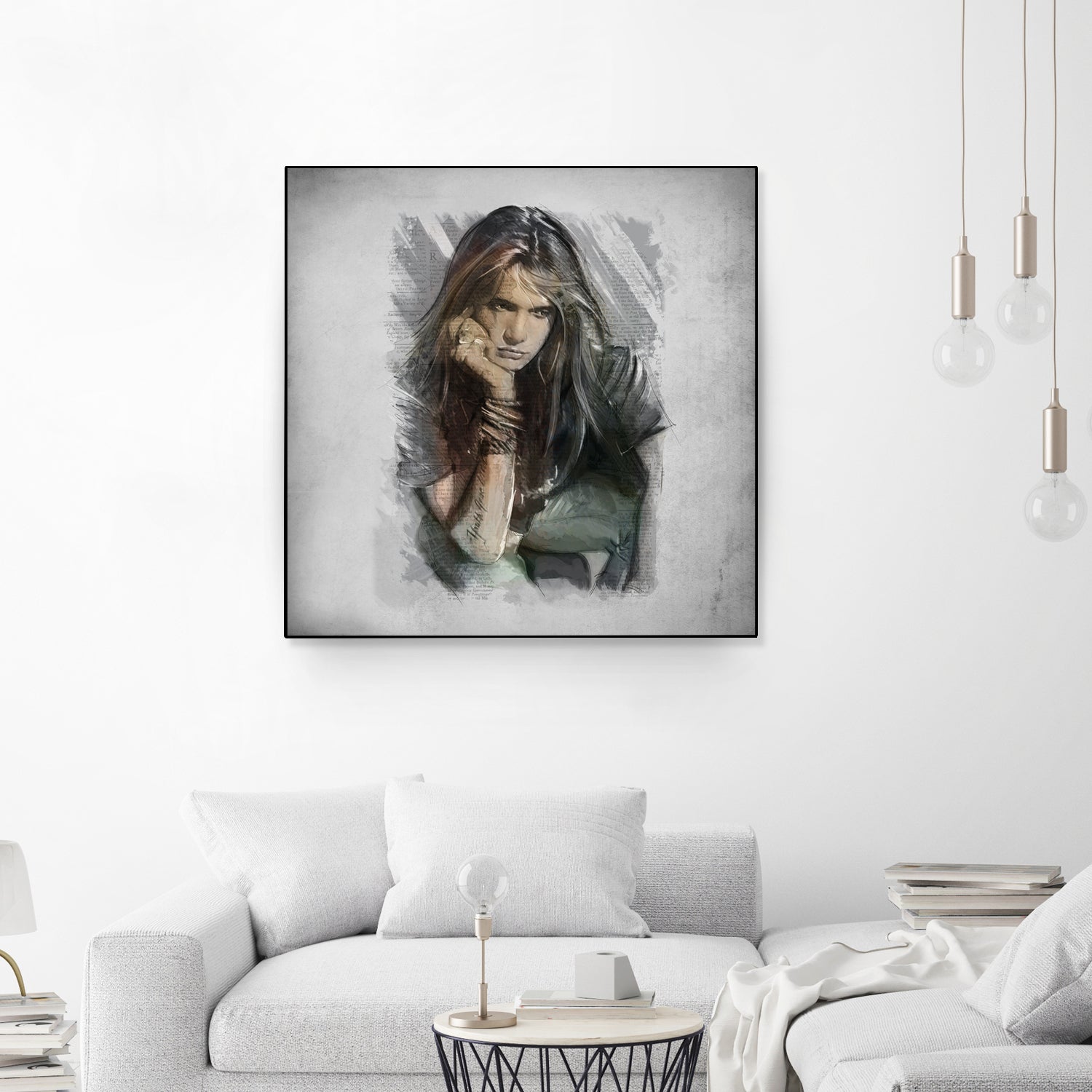 Sebastian Bach - Skid Row by Claudio Tosi on GIANT ART - blue digital painting