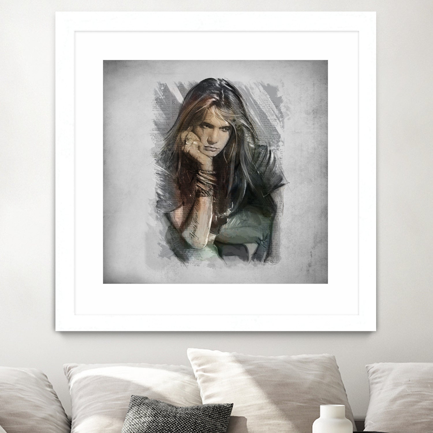 Sebastian Bach - Skid Row by Claudio Tosi on GIANT ART - blue digital painting