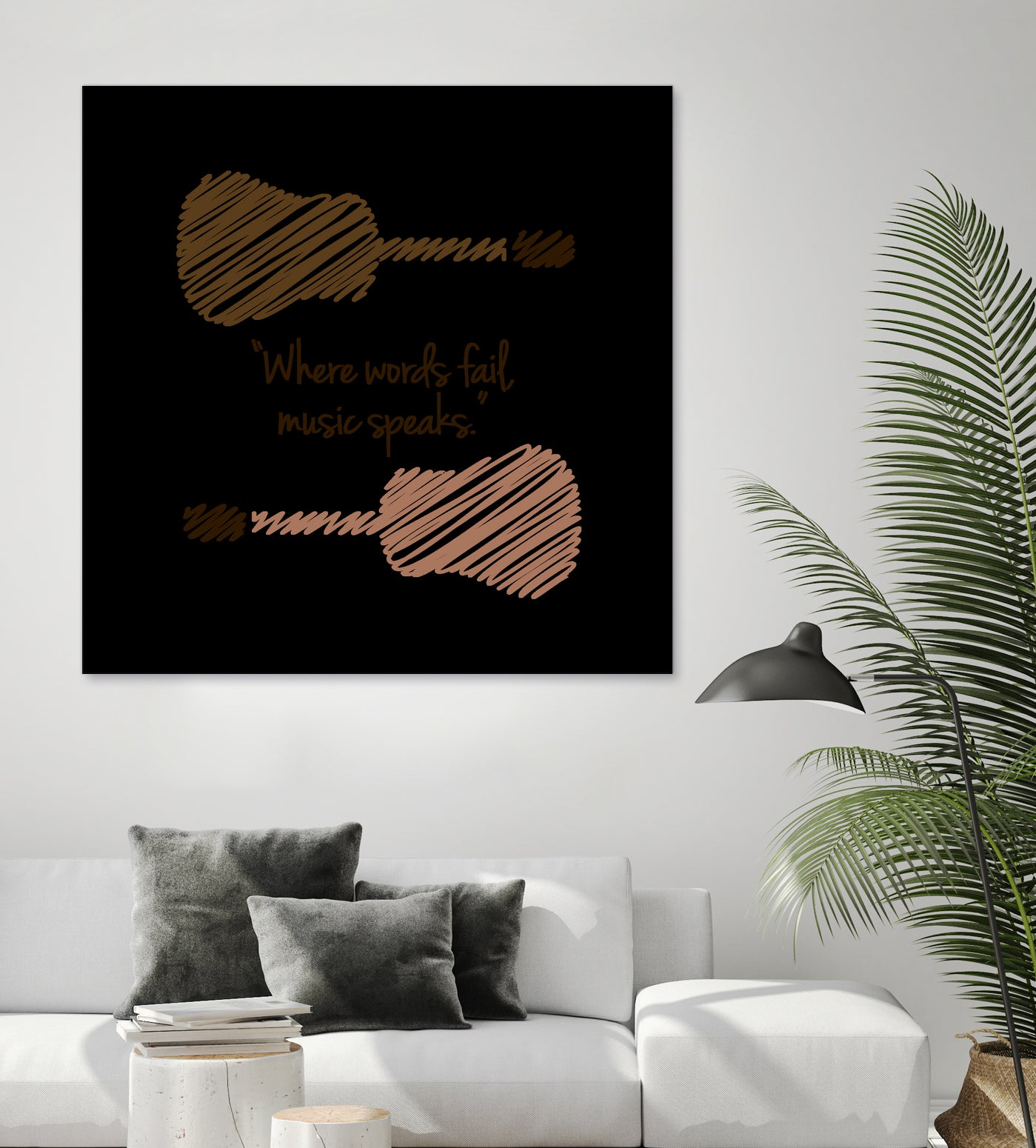 Where words fail, music speaks by Hans christian Andersen by Shawlin Mohd on GIANT ART - brown digital drawing