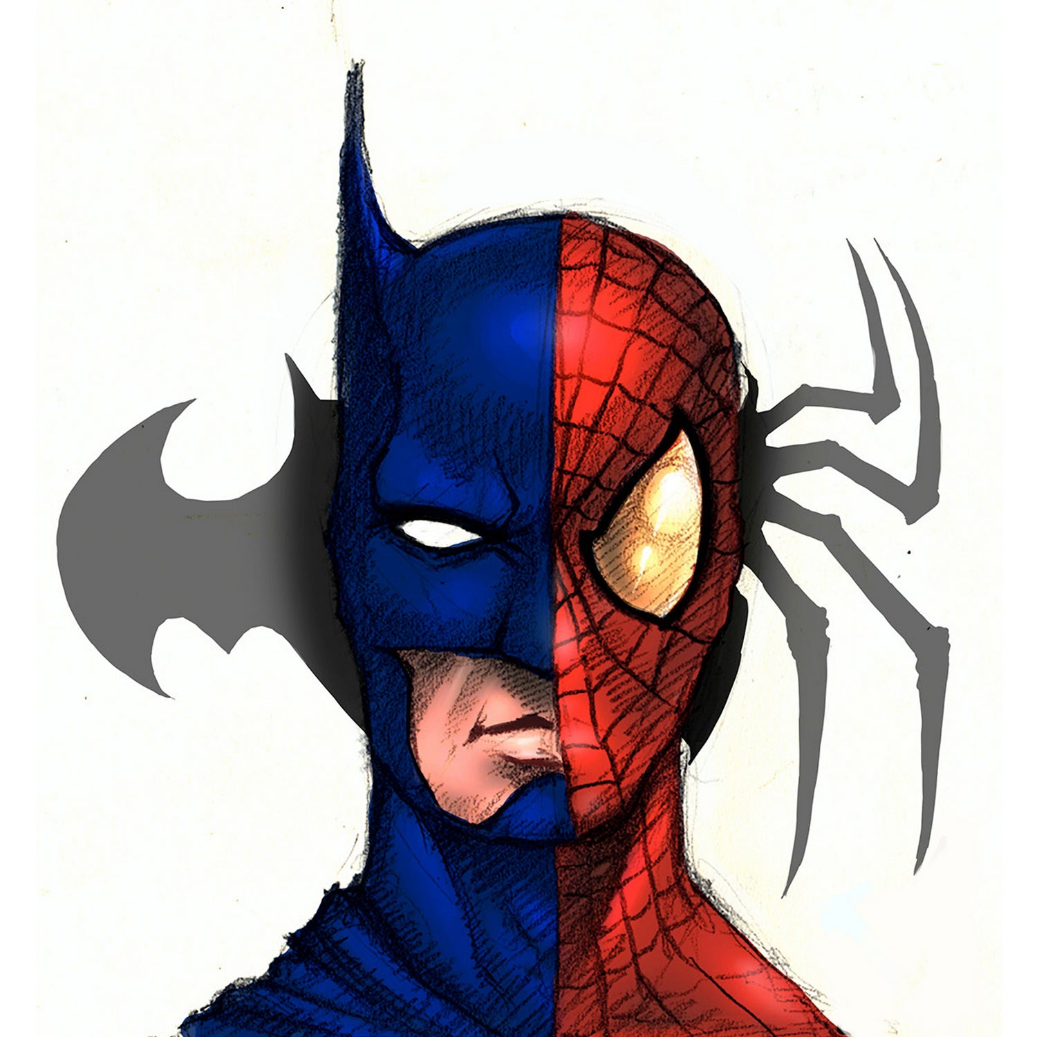 DC vs Marvel by Norik Imami on GIANT ART - blue digital drawing