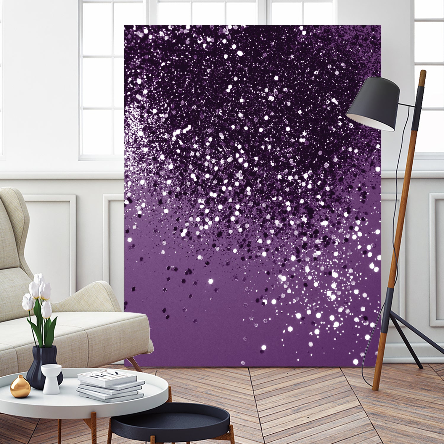 PURPLE Glitter Dream #1 #shiny #decor #art by Anita & Bella Jantz on GIANT ART - fuchsia photo manipulation