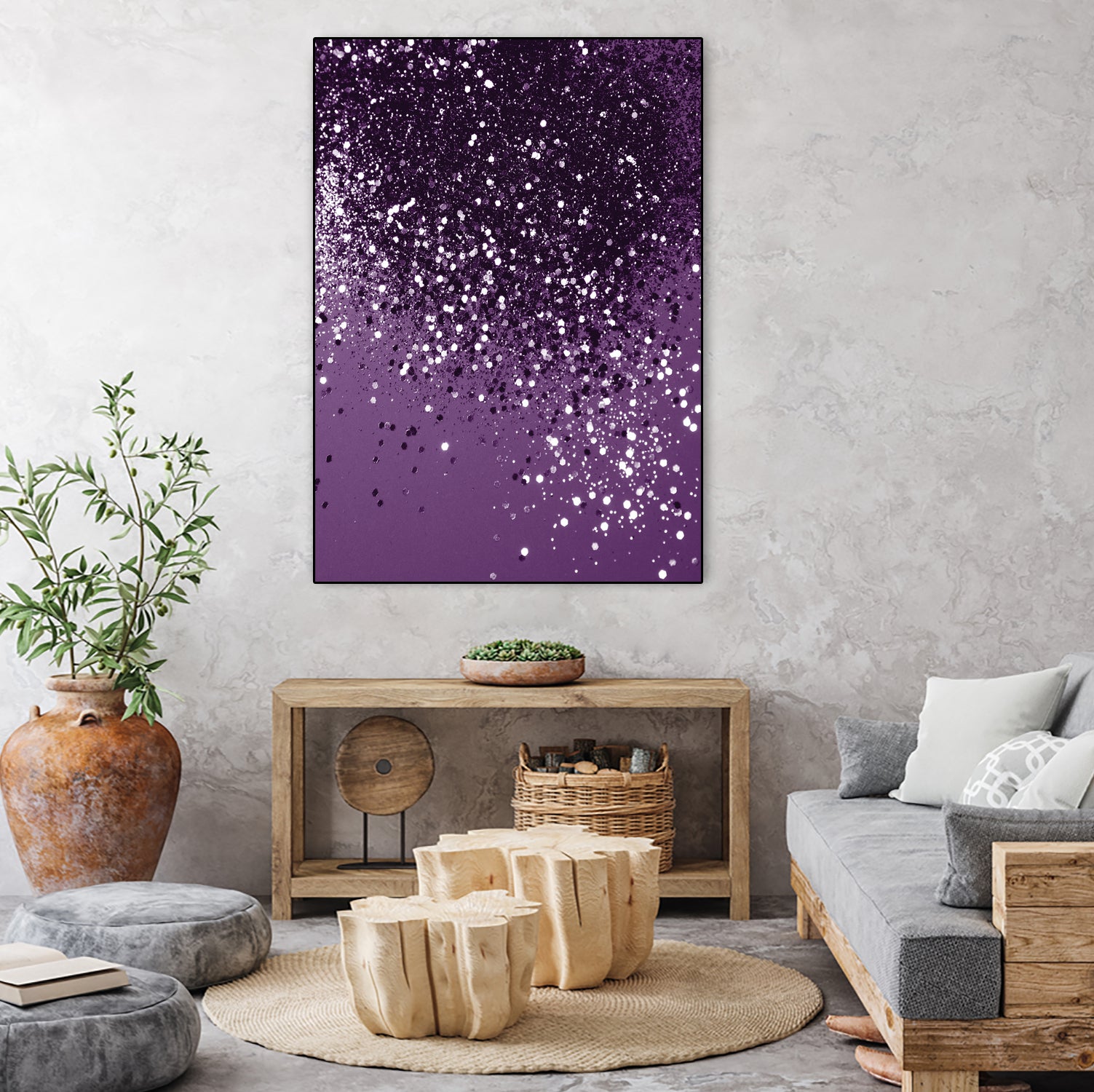 PURPLE Glitter Dream #1 #shiny #decor #art by Anita & Bella Jantz on GIANT ART - fuchsia photo manipulation